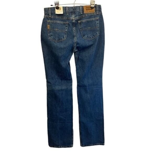 Texas Jeans Low-Rise Straight Leg 100% Cotton Blue Denim Jeans Womens Size 12 - Picture 2 of 8